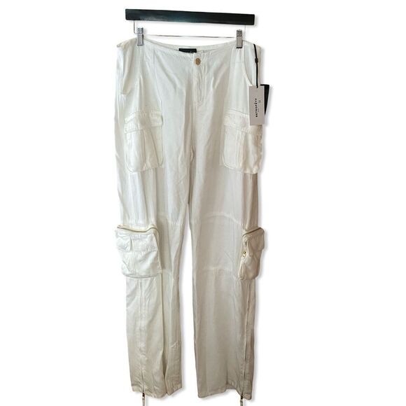 NWT Retrofete Kelani Jeans pants white cargos loose fit low rise SER.O.YA Sz 30 - Picture 9 of 16